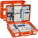 Erste-Hilfe-Koffer SAN, gefüllt mit DIN 13157 (erweitert), B 310 x T 210 x H 130 mm, ABS-Kunststoff, orange