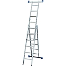 Escalera combinada articulada,  2 x 3 + 2 x 6 PELDAÑOS