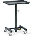 ESD-materiaalstandaard, met wielen, handmatig in hoogte verstelbaar, staal, L 605 x B 405 x H 720-995 mm