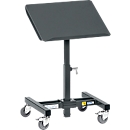 ESD material support, with castors, height adjustable, tiltable 15°/30°, steel, L 510 x W 410 x H 500-755 mm