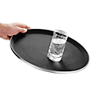 Esmeyer® TENNESSEE antislip dienblad, rond, ø 355 mm, stapelbaar, glasvezel &amp; rubber oppervlak, zwart