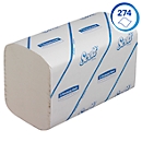 Essuie-mains en papier Scott® Performance 6689, taille S, 1 épaisseur, 15 paquets de 274 serviettes, blanc