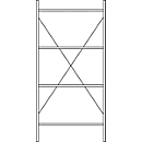 Estantería base, 4 estantes, Al 2278 x An 1055 x P 300 mm, galvanizado