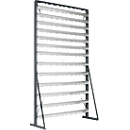 Estantería con montantes, con capacidad de almacenamiento por un solo lado, 13 filas, sin cajones de almacenamiento a la vista, An 1145 x Pr 400 x Al 1950 mm, acero, gris antracita RAL 7016