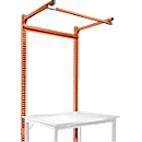 Estructura pórtica adicional con brazo saliente, Mesa básica STANDARD mesa de trabajo/banco de trabajo UNIVERSAL/PROFI, 1250 mm, rojo anaranjado