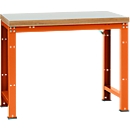 Établi Profi Standard Manuflex, Plateau de table en plastique l. 1250 x P 700, rouge orangé