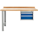 Établi TOP avec 3 tiroirs, unité d'extension, l. 1500 mm, alu argent