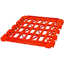 Etageplateaus, kunststof, voor 3-zijdige rolcontainer, rood