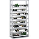Étagère à bouteilles de vin, module de base, Système d'emboîtement, 7 récipients, 1750 x 1000 x 300 mm