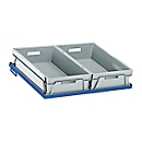 Étagère à cadre en acier pour caisses Euro, l. 620 x P 410 mm
