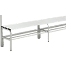 Étagère à chaussures en acier pour banc de vestiaire, 1500 mm de long, gris clair