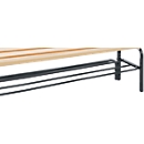Étagère à chaussures pour bancs de vestiaire, acier, 1500 mm de long, anthracite