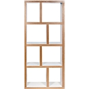 Étagère Berlin, panneau alvéolaire, blanc/multiplex, l. 700 x P 340 x H 1590 mm