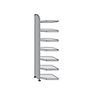 Étagère de bureau Dante®, module de rayonnage d’angle, H 2600 x l. 600 mm, sans panneau arrière, gris clair
