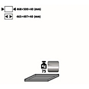 Etagère standard pour les armoires de sécurité asecos des séries S-30 et K-30, acier inoxydable 1.4301, L 468 x P 500 x H 40 mm, jusqu'à 75 kg