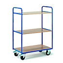 Etagewagen met 3 legborden, 800 x 500 mm