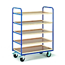 Etagewagen met 5 legborden, 775 x 475 mm