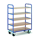 Etagewagen met 5 legborden, 800 x 500 mm