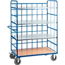 Etagewagen met rooster, 3 verz. legborden, L 1000 x 700 mm