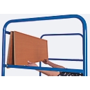Etagewagen, staal/MDF-plaat, decor gentiaanblauw/beuken, 4 etages, 975 x 700 mm, EasySTOP, tot 500 kg