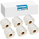 Etiketten G&amp;G, compatibel met Dymo 11354/s0722540, 6x1000 stuks, ablatable, B 57 x H 32 mm, wit