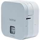 Etiqueteuse Brother P-touch Cube, Bluetooth, iOS/Android, 20 mm/sec, pour étiquettes 3,5/6/9/12 mm, ruban TZe 12 mm inclus, L 112 x P 61 x H 115 mm, blanc