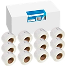 Etiquettes G&G, compatibles avec Dymo 99010/s0722370, 12x130 pcs, amovibles, L 89 x H 28 mm, blanc