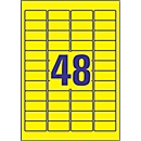 Étiquettes polyéthylène ultra-résistantes L6103-20 Avery Zweckform, 45,7 x 21,2 mm, permanent, jaune