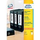 Étiquettes pour classeurs à insérer larges, 50 x 146, largeur de tranche 25 mm
