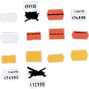 Étiquettes, pour pince à étiqueter, jaune-orange, 10 rouleaux