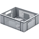 Euro Box bac à fruits et légumes, qualité alimentaire, capacité 11,9 L, version ajourée, gris