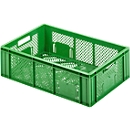 Euro Box bac à fruits et légumes, qualité alimentaire, capacité 33,9 L, version ajourée, vert