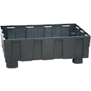 EURO opvangbak 250/2 CEMO, polyethyleen, met 4 poten, met goedkeuring, B 1205 x D 805 x H 430 mm, zonder rooster
