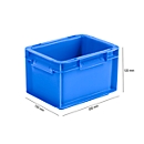 Eurobox serie EF 2120, van PP, inhoud 1,9 l, gesloten wanden, gesloten handgreep, blauw