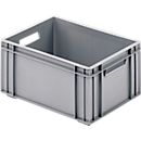 Eurokasten Ringoplast, für Fachwerkeinsätze geeignet, geschlossen, mit 2 Durchgriffen, L 400 x B 300 x H 193 mm, grau