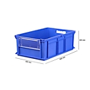 Euronorm bak EF 6220 SK, zonder deksel, met stofklep, 43,5 l, blauw