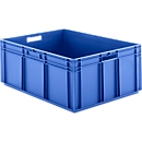 European standard box series EF 8320, made of PP, capacity 122 l, closed walls, blue, handle