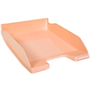 Exacompta COMBO MIDI Aquarel letter tray, for documents in A4+ format, stackable, label holder, plastic, coral red