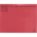Exacompta hangmap, voor 2 x rechts nieten, gevouwen, uitzetvouw, organisatiedruk, gerecycled karton, rood, 25 st.