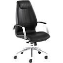 Executive chair Wave, with armrests, black/black