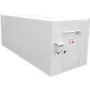 F-SAFE Container voor gevaarlijke stoffen F90 BLS 2436 DIBt, geïsoleerd, RAL 9002 grijs wit, B 3745 x D 2443 x H 2549 mm, opvangvolume 900 l