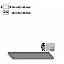 Fachboden Standard für asecos Druckgasflaschenschränke, Stahlblech, lichtgrau, B 1043 x T 435 x H 30 mm, bis 75 kg
