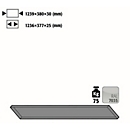 Fachboden Standard für asecos Druckgasflaschenschränke, Stahlblech, lichtgrau, B 1239 x T 380 x H 30 mm, bis 75 kg