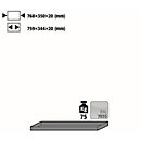 Fachboden Standard für asecos Sicherheitsschränke der K90 und UB90 Serie, Stahlblech, lichtgrau, B 768 x T 350 x H 20 mm, bis 30 kg