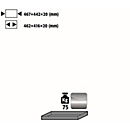 Fachboden Standard für asecos Sicherheitsschränke der UB90 Serie, Edelstahl 1.4301, B 467 x T 422 x H 20 mm, bis 30 kg