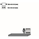 Fachboden Standard für asecos Sicherheitsschränke der UB90 Serie, Edelstahl 1.4301, B 768 x T 422 x H 20 mm, bis 30 kg