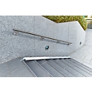 Fahrradrampe für Treppen, L 3130 x B 125 mm, bis 25 kg, 3-tlg. Grundelement, Befestigungslaschen, Blech verzinkt