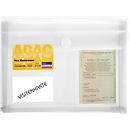 Fahrzeugschein Tasche FolderSys, A5, 3 Taschen, Querfalte, Klettverschluss, Polypropylen transparent, 10 Stück