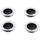 Farb-Design-Magnete, 4 St., schwarz
