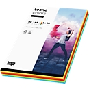Farbiges Kopierpapier tecno colors, DIN A4, 80 g/m², intensiv, 5 x 20 Blatt farbsortiert, 1 Paket = 100 Blatt